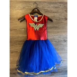 Wonder Woman Halloween Costume Girl Size Medium 6 7 yrs Tutu kids Super hero